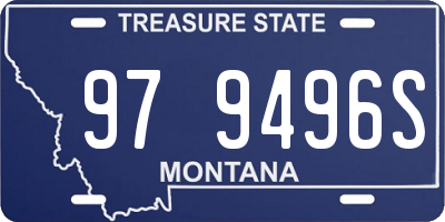 MT license plate 979496S