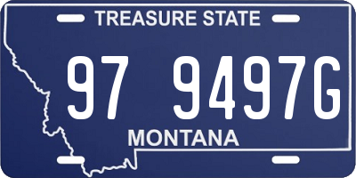 MT license plate 979497G