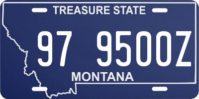 MT license plate 979500Z