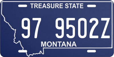 MT license plate 979502Z