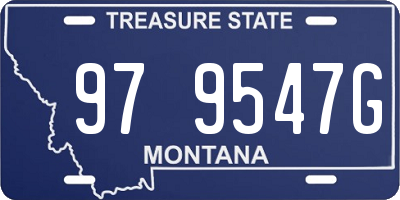 MT license plate 979547G