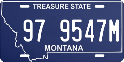 MT license plate 979547M