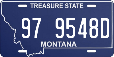 MT license plate 979548D