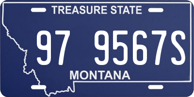 MT license plate 979567S