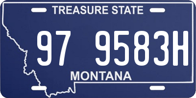 MT license plate 979583H