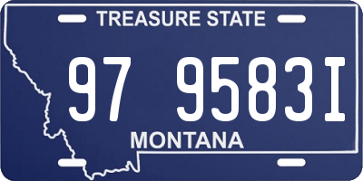 MT license plate 979583I