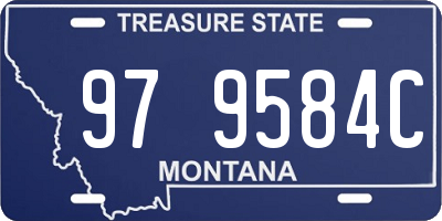 MT license plate 979584C