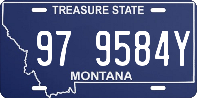 MT license plate 979584Y