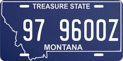 MT license plate 979600Z