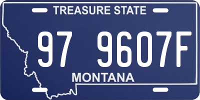 MT license plate 979607F