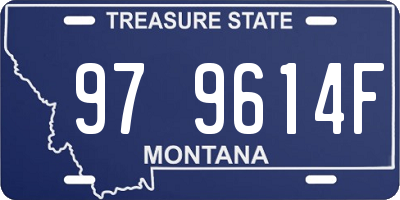 MT license plate 979614F