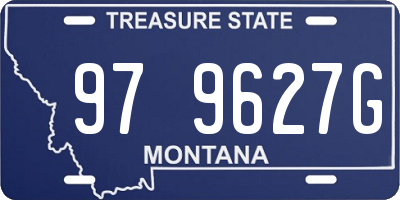 MT license plate 979627G