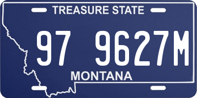 MT license plate 979627M