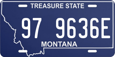 MT license plate 979636E