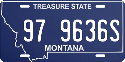 MT license plate 979636S