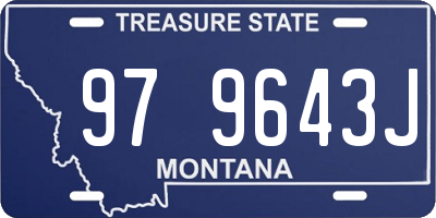 MT license plate 979643J