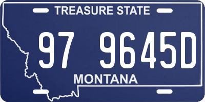 MT license plate 979645D
