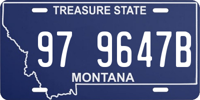 MT license plate 979647B
