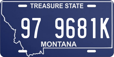 MT license plate 979681K