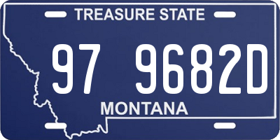 MT license plate 979682D