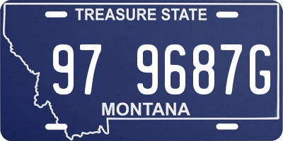 MT license plate 979687G