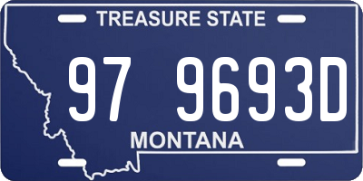 MT license plate 979693D