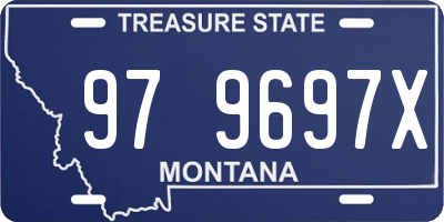 MT license plate 979697X