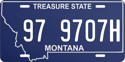 MT license plate 979707H
