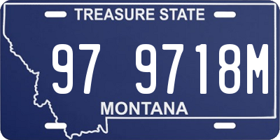 MT license plate 979718M