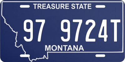 MT license plate 979724T