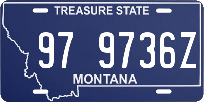 MT license plate 979736Z