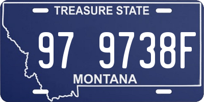 MT license plate 979738F