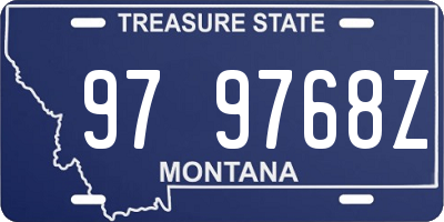 MT license plate 979768Z