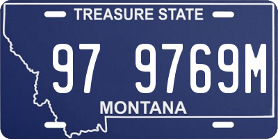 MT license plate 979769M
