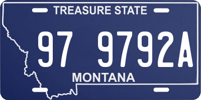 MT license plate 979792A