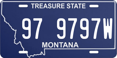 MT license plate 979797W