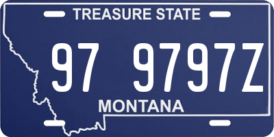 MT license plate 979797Z