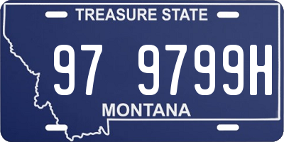 MT license plate 979799H