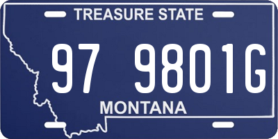 MT license plate 979801G