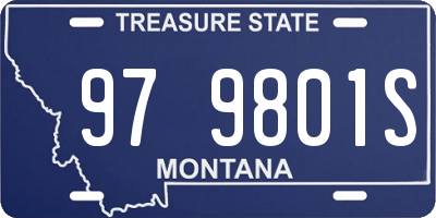 MT license plate 979801S