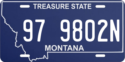 MT license plate 979802N