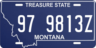 MT license plate 979813Z