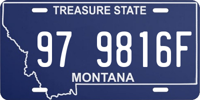 MT license plate 979816F