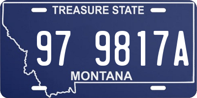 MT license plate 979817A