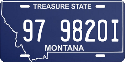 MT license plate 979820I