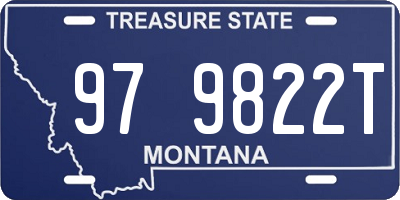 MT license plate 979822T