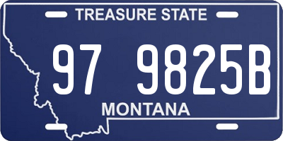 MT license plate 979825B