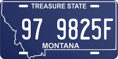 MT license plate 979825F