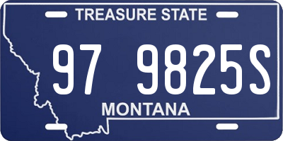 MT license plate 979825S