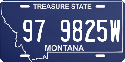 MT license plate 979825W